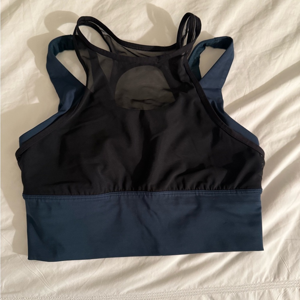 Black and Blue Women's Sports Bra